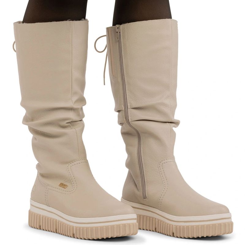 Waterproof women’s platform boots, beige – Rieker Y6370-60