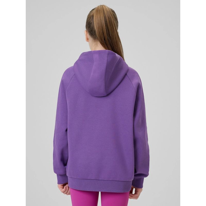 Girls' loose sweatshirt with hood 4F 4FJRSS26TSWSF3040-50S 4f