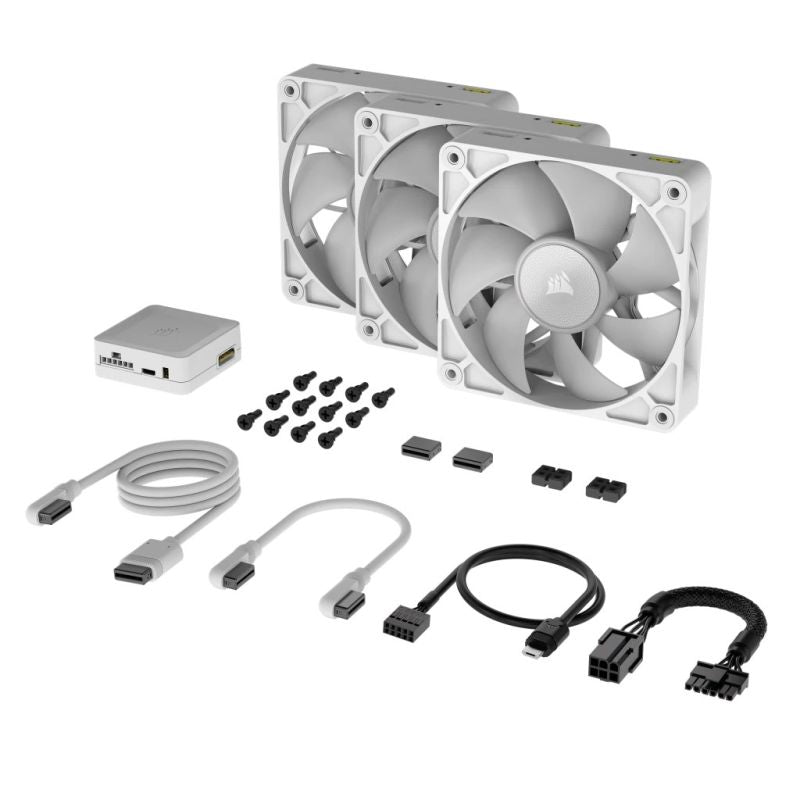 Corsair iCUE LINK RX120 RGB Computer Case Fan 12 cm White 3 pcs. Chłodzenie/Chłodzenie - wentylatory Your Sports Performance