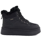 Women's black Big Star platform snow boots UU274167
