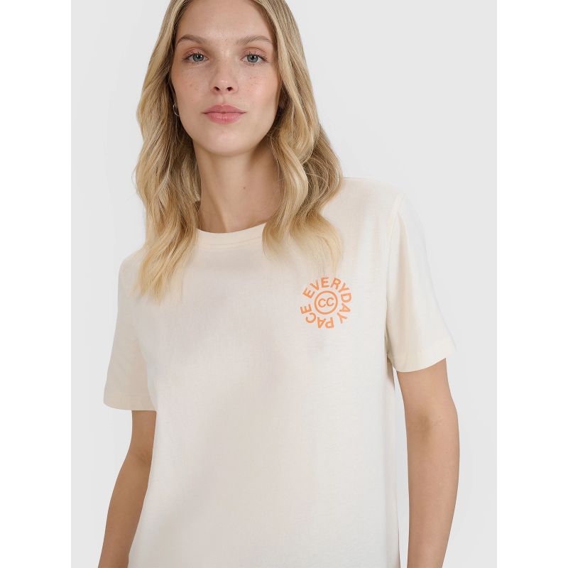 Women's oversize printed T-shirt 4F 4FWSS25TTSHF1994-11S *Kategoria tymczasowa Your Sports Performance