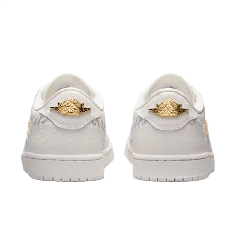 Air Jordan 1 Low Method of Make Wmns “White/Metallic Gold” women's sports shoes - FN5032-100 Nike