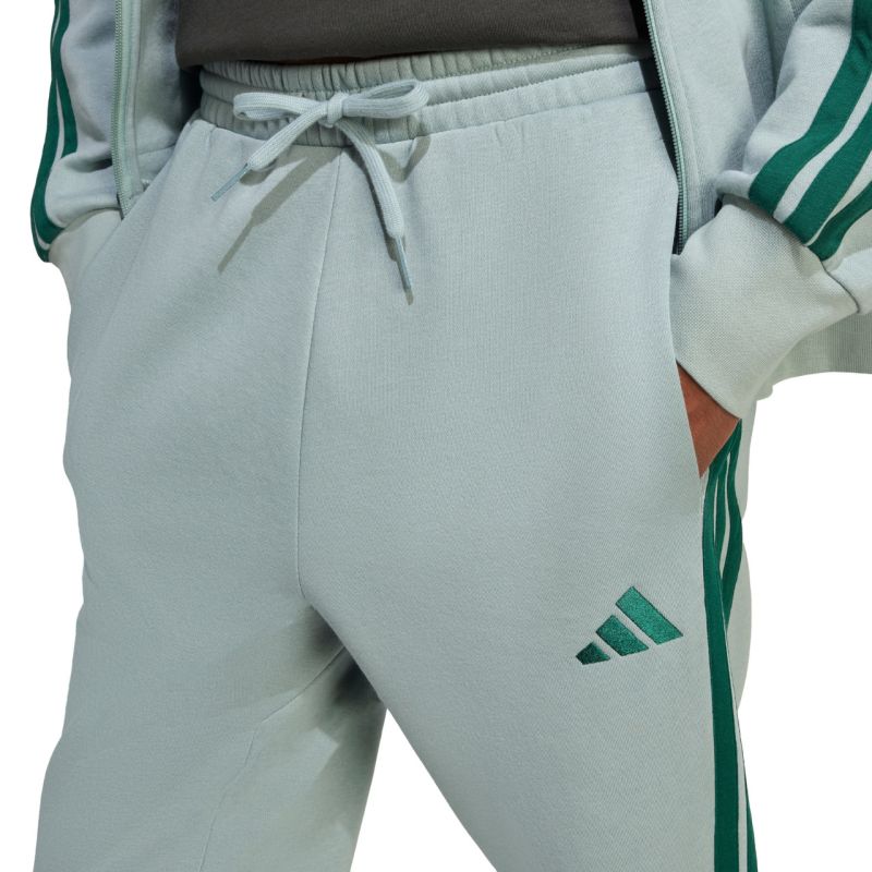 Men's adidas Essentials 3-Stripes Fleece Pants Mint KD4836
