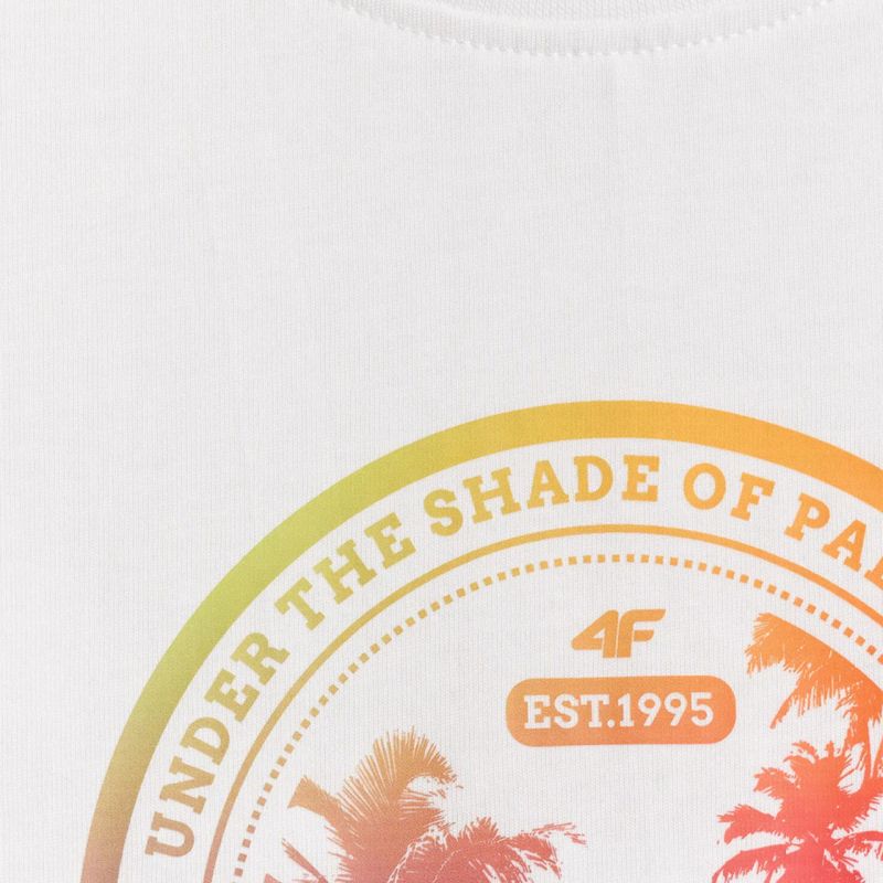 Women's T-shirt 4F F2718 white 4FWSS26TTSHF2718 10S