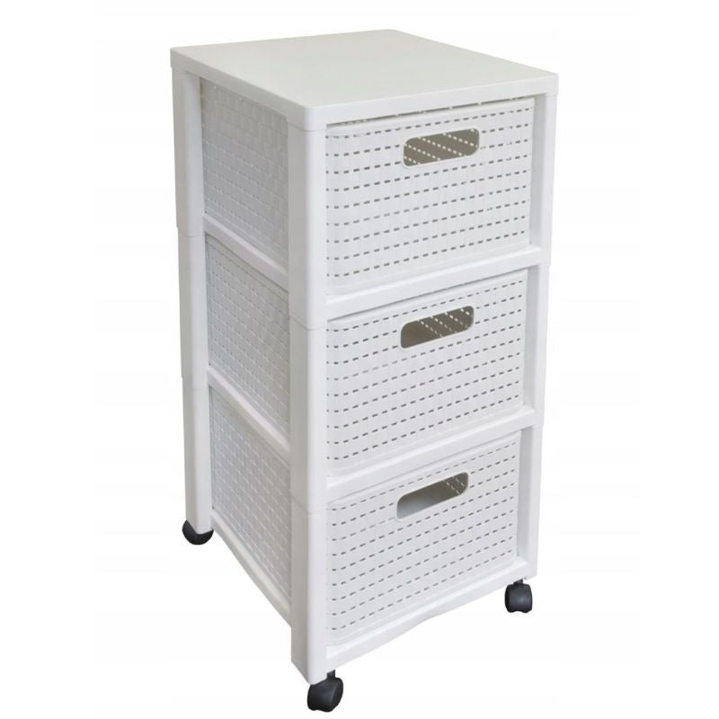 ROTHO Large bookcase with 3 drawers COUNTRY white Dla zwierząt/Miski, pojemniki i poidełka (uniwersalne) Your Sports Performance