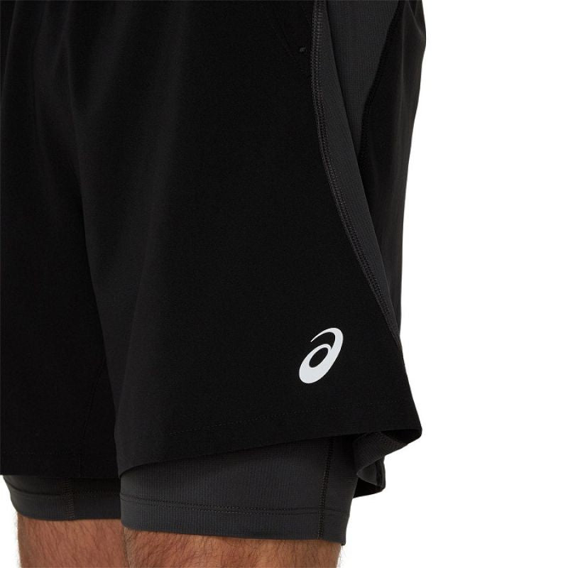 Asics Road 2N1 7IN Shorts M 2011D246001 Clothing/Running Asics