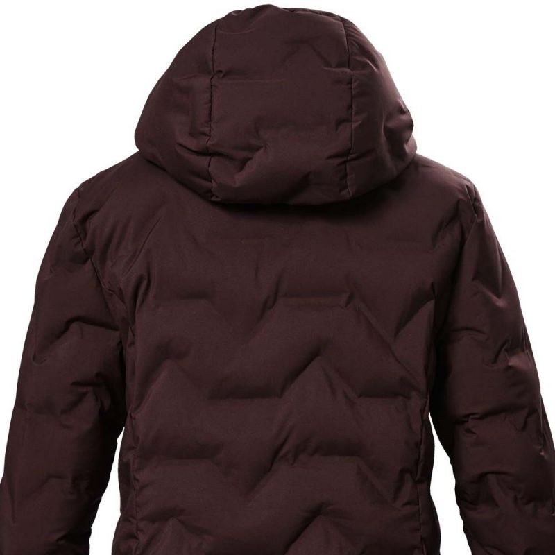 Killtec KOW 9 women's quilted jacket with hood, waterproof long winter parka, burgundy (41806/447) In preparation Your Sports Performance