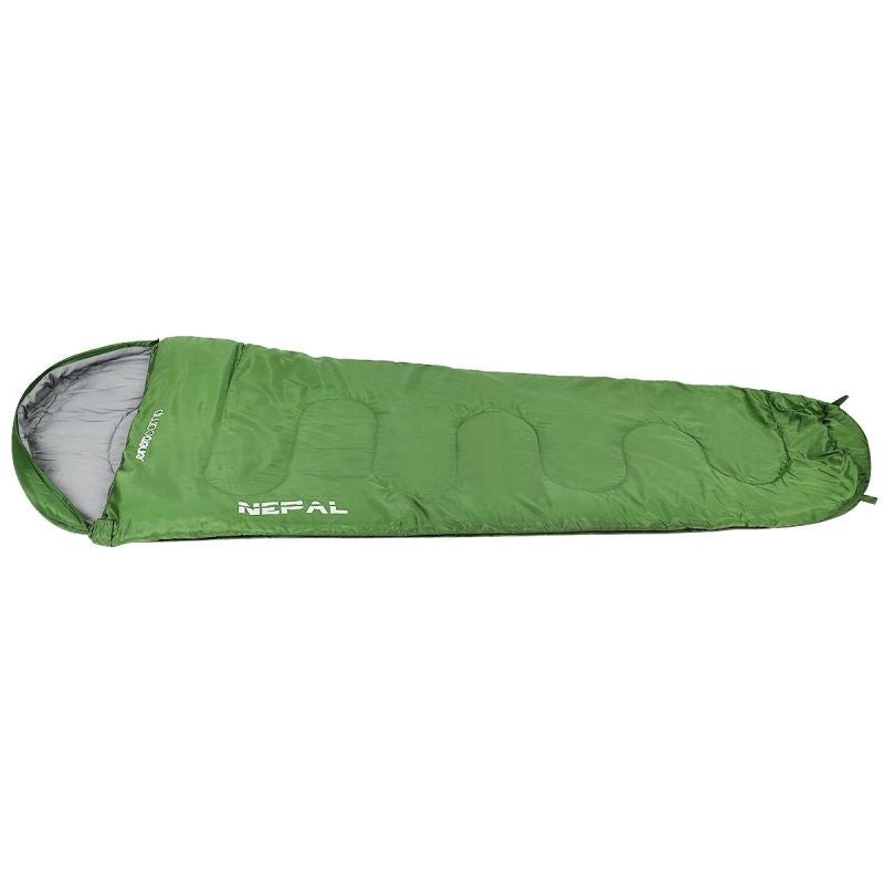 TOURIST SLEEPING BAG NEPAL 210x80x50CM GREEN ENERO CAMP Turystyka/Śpiwory/Mummie Your Sports Performance
