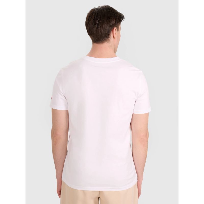 Men's regular t-shirt with volleyball print 4F 4FRAW25TTSHM3236-10S 4f