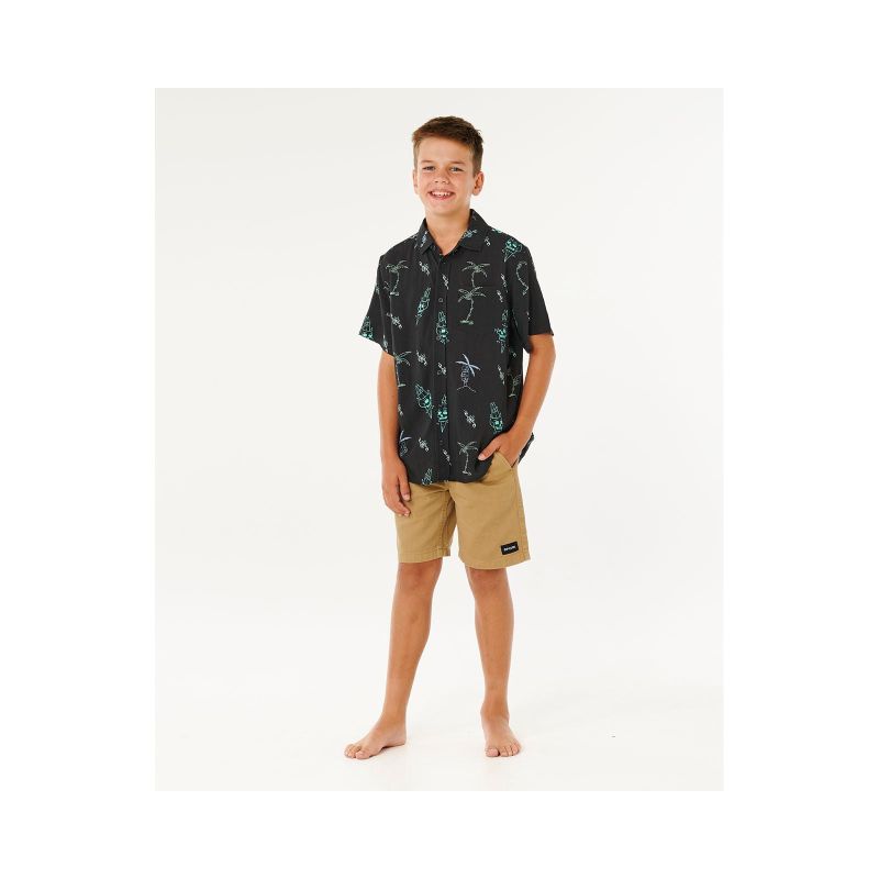 RIP CURL Eternal Shred Ss Shirt-Boy Black