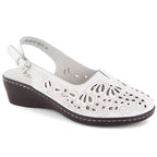 Comfortable women's leather sandals with openwork white T.Sokolski L26-27 T.Sokolski