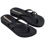Ipanema women's flip-flops Bossa Soft V comfortable black fashionable Ipanema