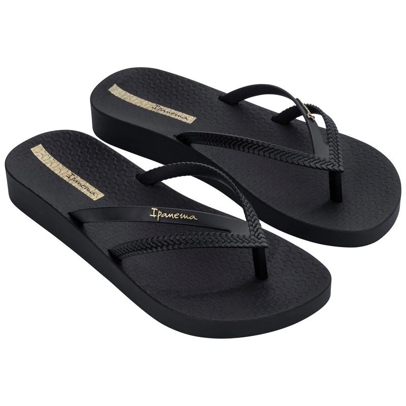Ipanema women's flip-flops Bossa Soft V comfortable black fashionable Ipanema