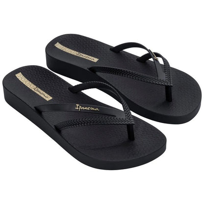 Ipanema women's flip-flops Bossa Soft V comfortable black fashionable Ipanema