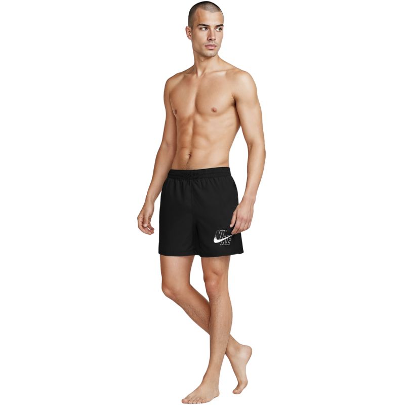 Nike Logo Lap 5" Volley Swim Shorts, Black, NESSG574 001