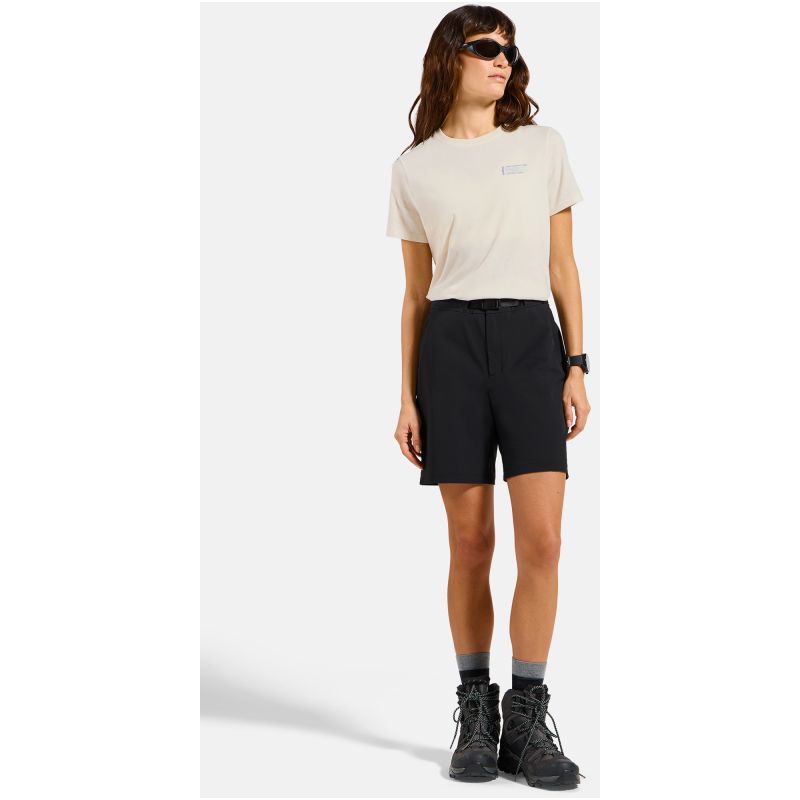 Women's short-sleeve ODLO T-shirt crew neck s/s COTTON BLEND UNLIMITED, beige