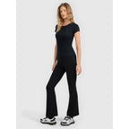 Women's knit leggings with flared legs 4F 4FRAW25TTIGF320-20S