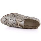 Women's openwork oxford shoes, gold, Potocki 12778 Potocki