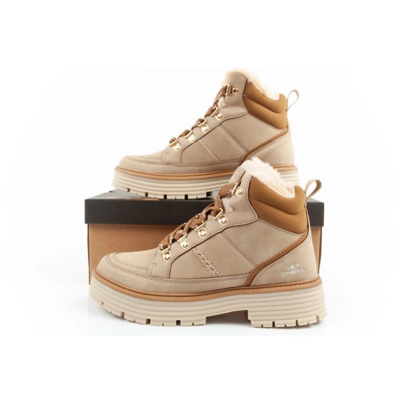 O'neill winter boots women's hiking boots ankle boots insulated fashionable beige brown ONeill