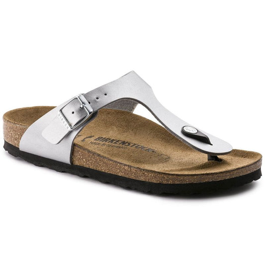 Silver Birkenstock Gizeh Birko-Flor narrow women's flip-flops (0043853) Footwear/Lifestyle/Brinkenstock/Japonki Birkenstock
