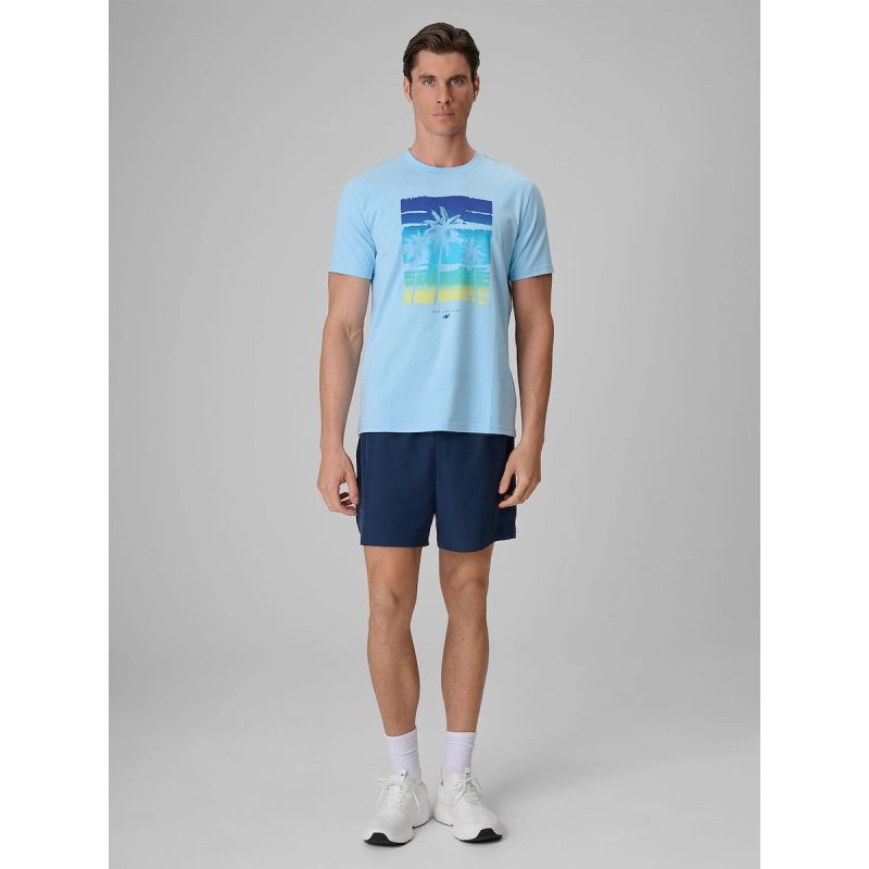 Men's regular printed T-shirt 4F 4FRSS26TTSHM4291-34S