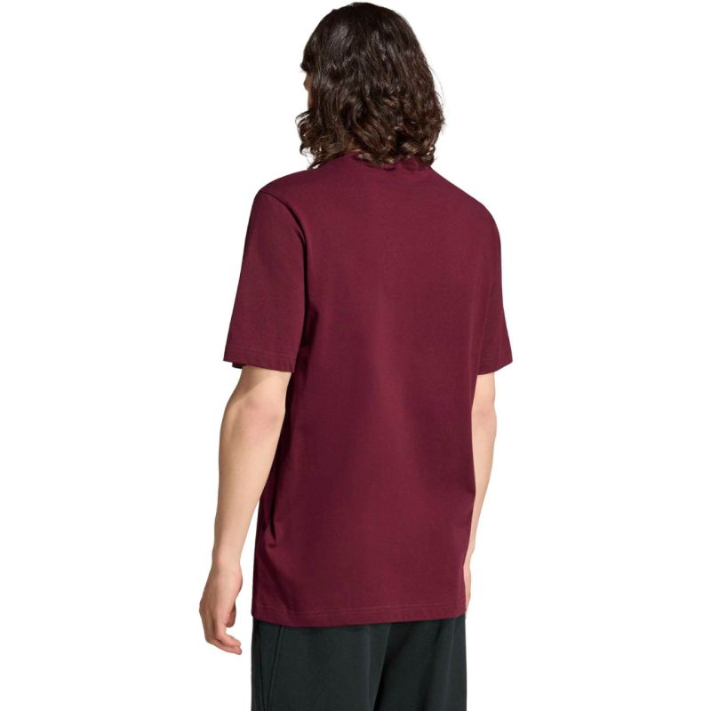 Men's adidas Essentials Small Logo Single Jersey Burgundy KF2403