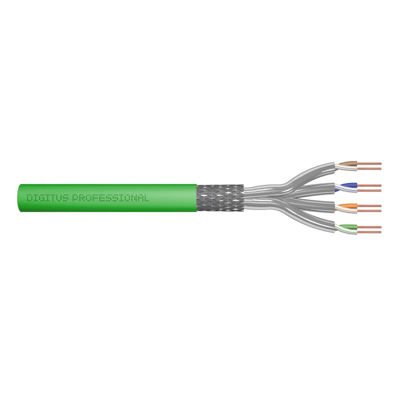 DIGITUS installation cable cat.8.2, S/FTP, Dca, AWG 22/1, LSOH, 500m, green, reel Kable, gniazda i wtyki/Kable sieciowe Your Sports Performance