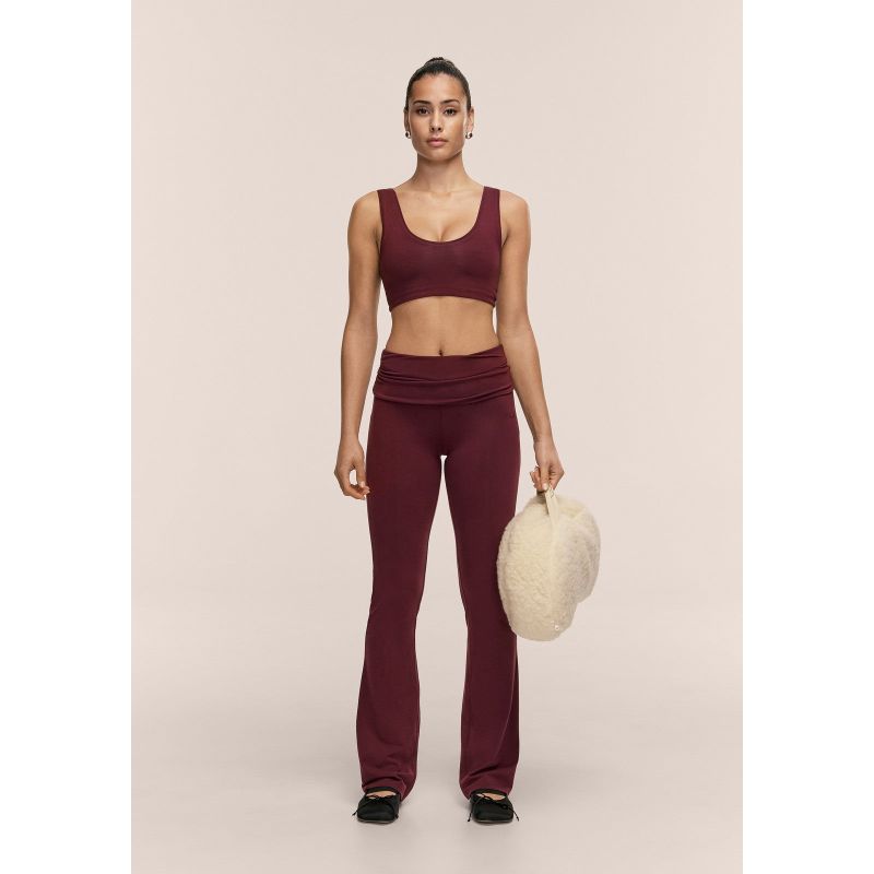 CASALL Sublime Folded Flare Pants, Burgundy
