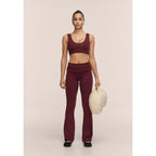 CASALL Sublime Folded Flare Pants, Burgundy