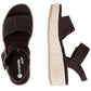 Women's brown leather wedge sandals Remonte by Rieker D1N54-25 Rieker