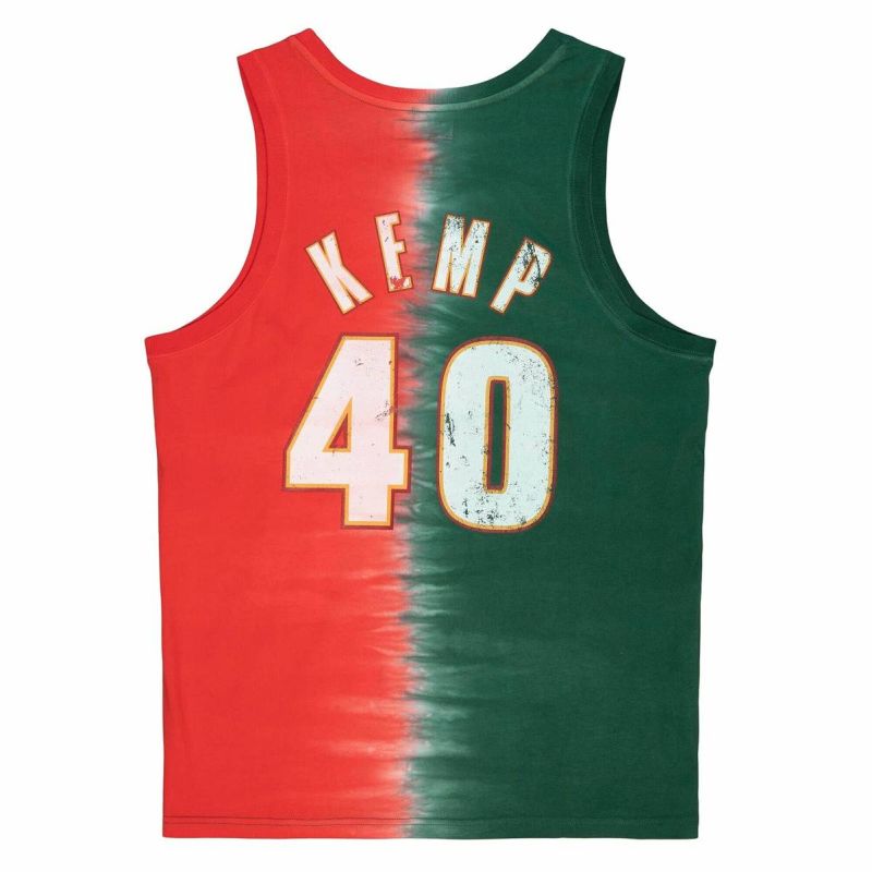 Mitchell & Ness NBA Seattle Supersonics Shawn Kemp Tie Dye Cotton Tank - TTNK3206-SSUYYSKEGNRD Koszulki NBA Your Sports Performance