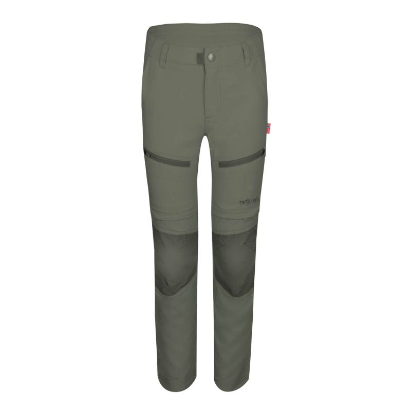 Children’s zip-off trousers for boys/girls Trollkids Kids Nordfjord Zip-off Pants Slim Fit clay green (853-328)