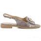 Women's flat sandals with pewter decoration S.Barski 61-6040 S.Barski