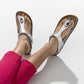 Silver Birkenstock Gizeh Birko-Flor narrow women's flip-flops (0043853) Footwear/Lifestyle/Brinkenstock/Japonki Birkenstock