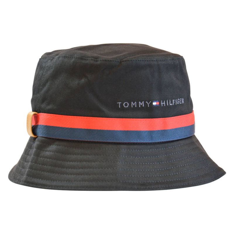 Tommy Hilfiger Established Tape Bucket Hat Black - AM0AM08271-0GJ Odzież/Czapki/Czapki z daszkiem Your Sports Performance