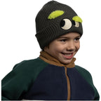 BUFF KNITTED BEANIE FUN EYES BEETLE GREEN Kids’ Hat