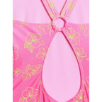 Girls' one-piece swimsuit 4F 4FJRSS26USWSF145-91A