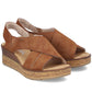 Comfortable women's wedge sandals, brown, Rieker 63782-24 Rieker