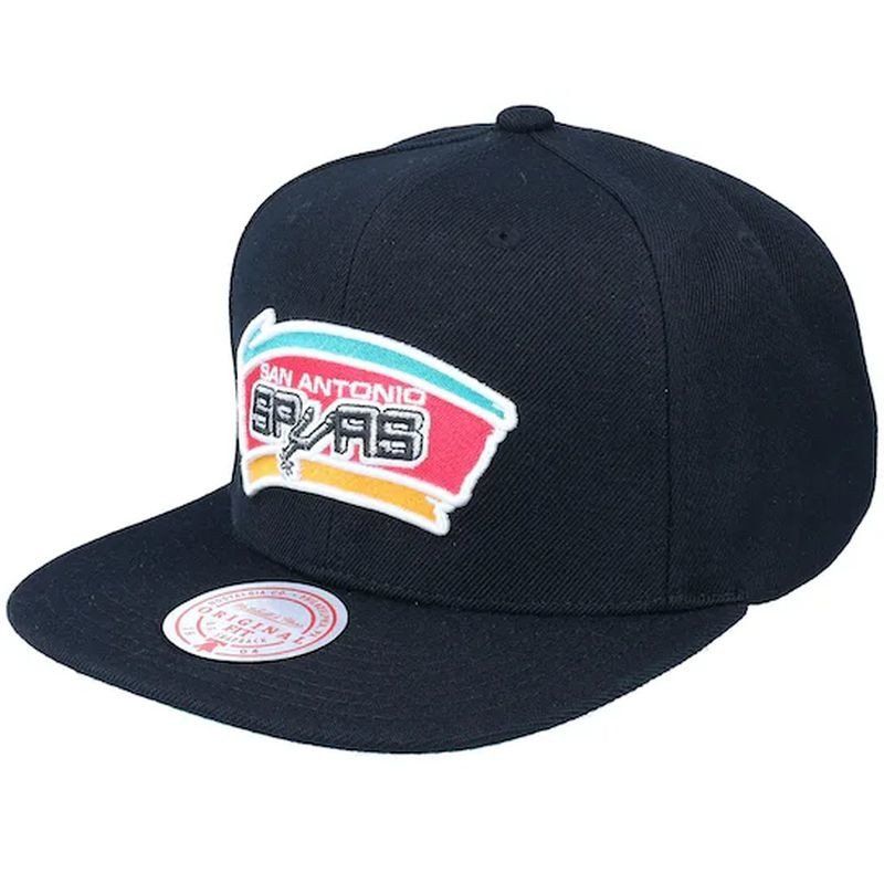 Mitchell & Ness NBA San Antonio Spurs Top Spot Snapback Hwc Spurs Cap HHSS2976-SASYYPPPBLCK In preparation Your Sports Performance