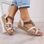 Rieker W RKR505A comfortable wedge sandals beige Footwear/Outdoor/Rieker Your Sports Performance