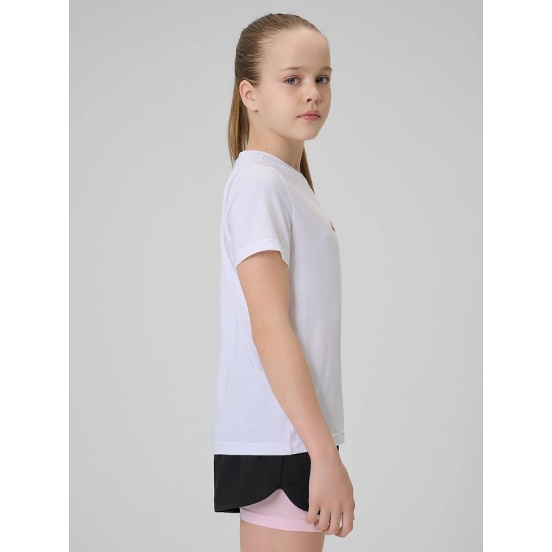 Girls' quick-drying sports T-shirt 4F 4FJRSS26TFTSF2388-10S