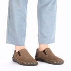 Rieker B2460-25 men's leather slip-on shoes, beige To be categorized Your Sports Performance