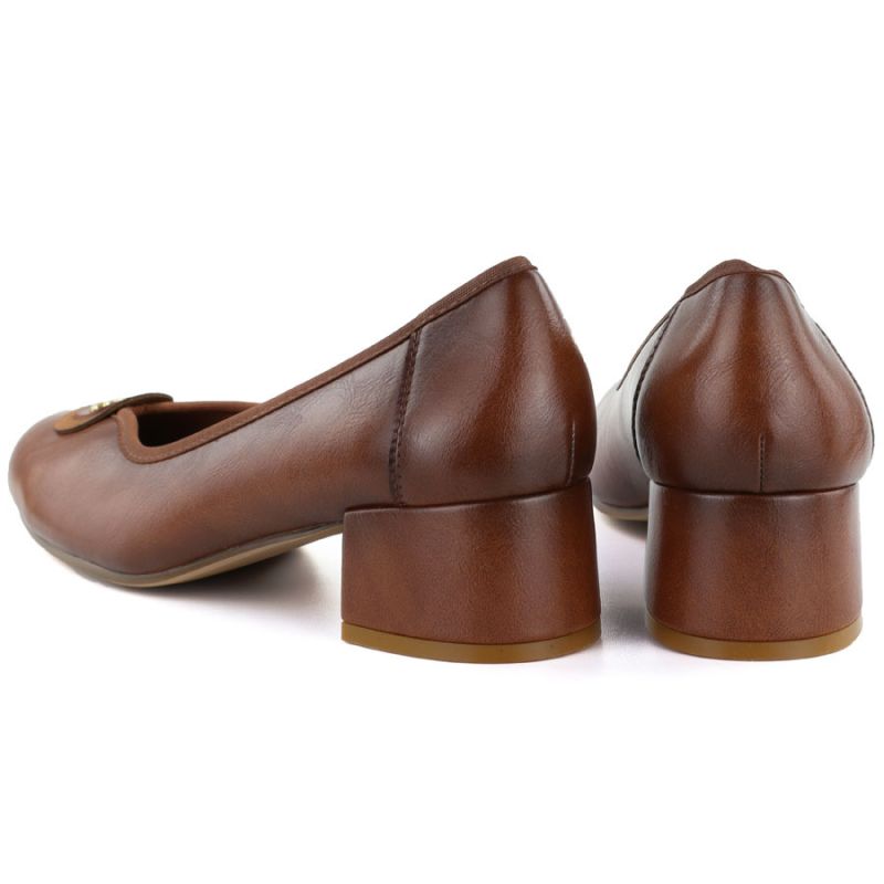Women's pumps, brown block heels, Potocki SZ12788 To be categorized Your Sports Performance