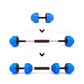 HMS SGG30 BAR 2-in-1 weight set (barbell and dumbbells) 30 kg