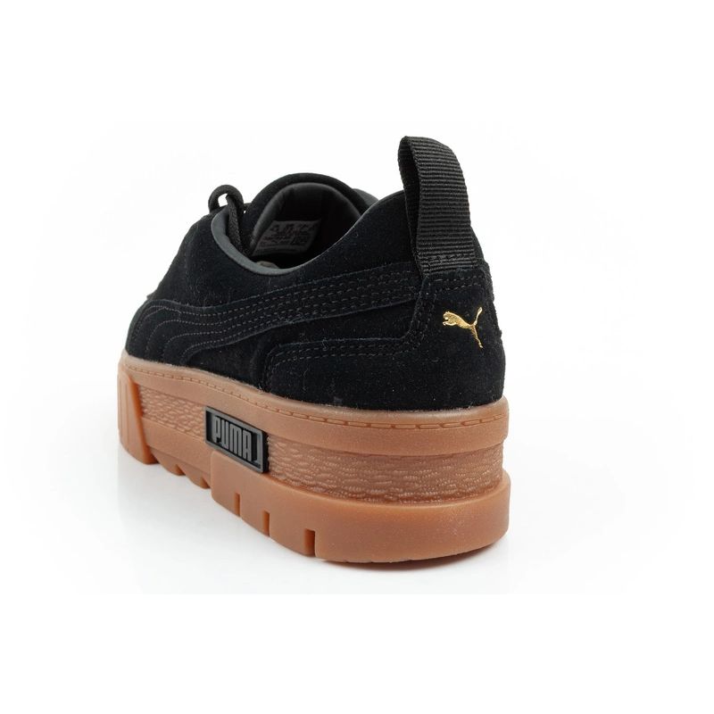 Puma Mayze women's sports shoes Sneakers platform black fashionable leather In preparation Your Sports Performance