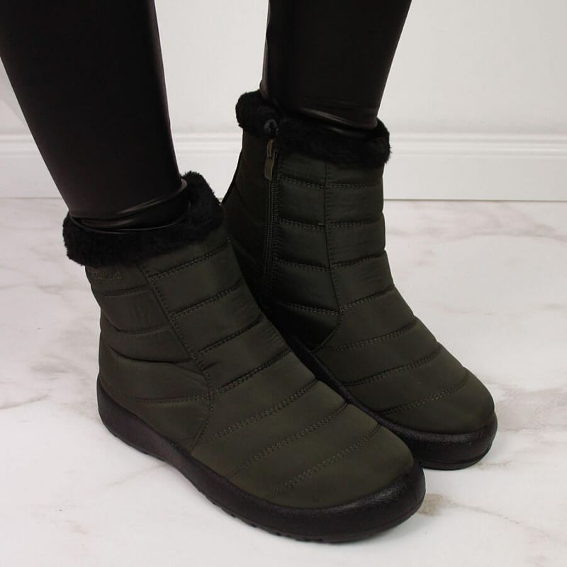 Waterproof snow boots with zipper NEWS W EVE181D khaki Footwear/Outdoor/News Your Sports Performance