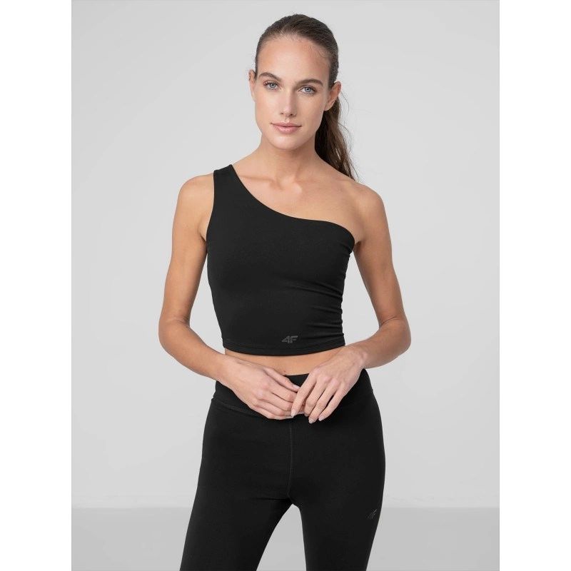 Women's One-Shoulder Yoga Crop Top 4F H4Z22-TSD033 Kobieta/Odzież/Koszulki i T-shirty/Koszulki bez rękawa Your Sports Performance