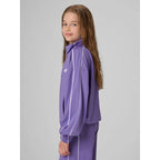 Girls' loose sports sweatshirt without hood 4F 4FJRSS26TSWSF3057-51S