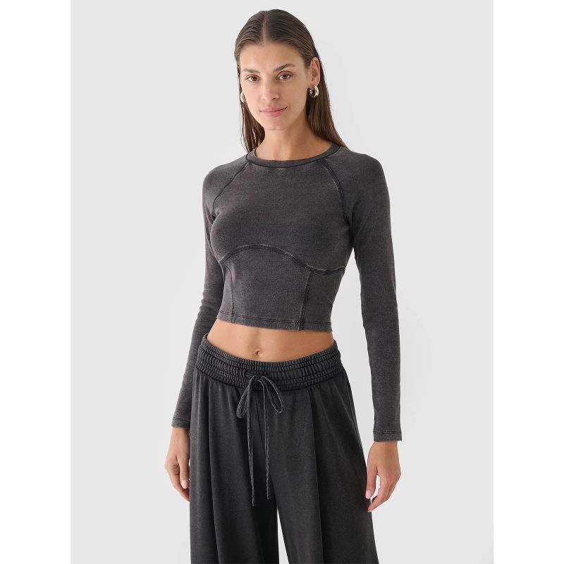 Longsleeve cropped smooth women's 4F 4FRAW24TLONF503-20S *Kategoria tymczasowa Your Sports Performance