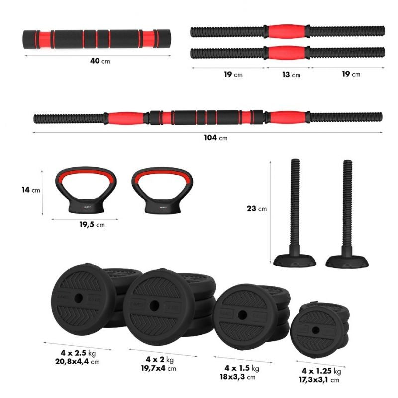 HMS SGN130 6-in-1 weight set (barbell, dumbbells and kettlebell) 30kg In preparation Your Sports Performance